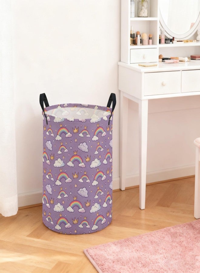 Essme Kids Laundry Basket,Rainbow Hamper Collapsible Canvas Waterproof Storage Bin for Boys, Cute Hamper,Gift Baskets(Rainbow) - Image 4